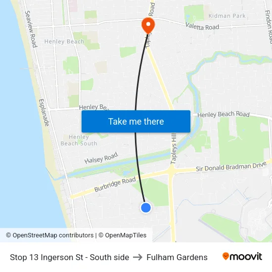 Stop 13 Ingerson St - South side to Fulham Gardens map