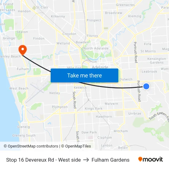 Stop 16 Devereux Rd - West side to Fulham Gardens map