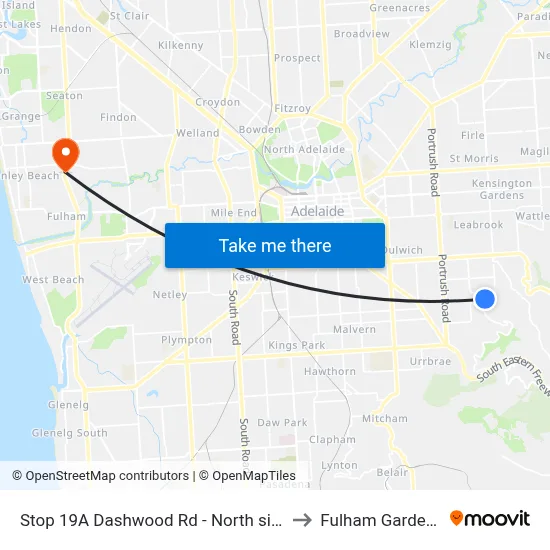 Stop 19A Dashwood Rd - North side to Fulham Gardens map