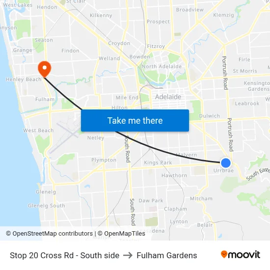 Stop 20 Cross Rd - South side to Fulham Gardens map