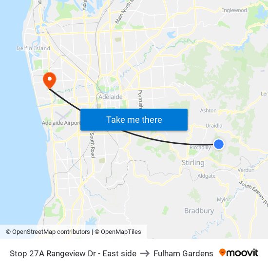 Stop 27A Rangeview Dr - East side to Fulham Gardens map