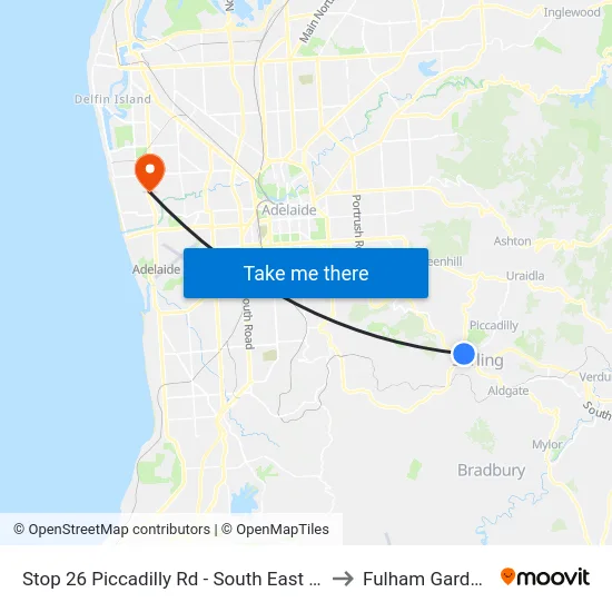 Stop 26 Piccadilly Rd - South East side to Fulham Gardens map