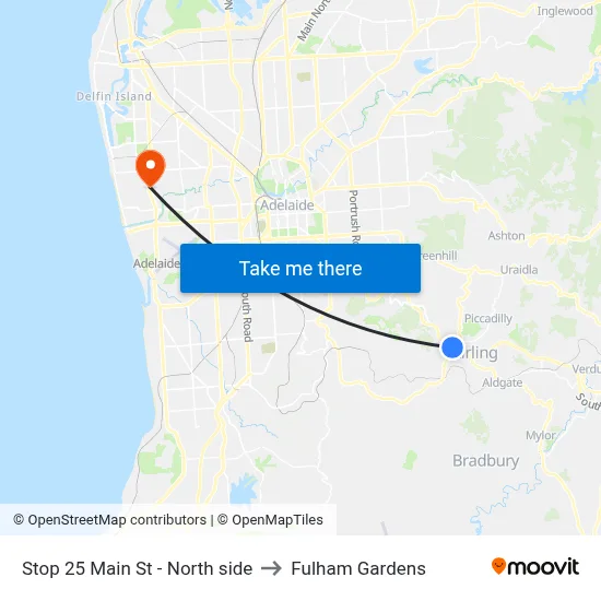 Stop 25 Main St - North side to Fulham Gardens map
