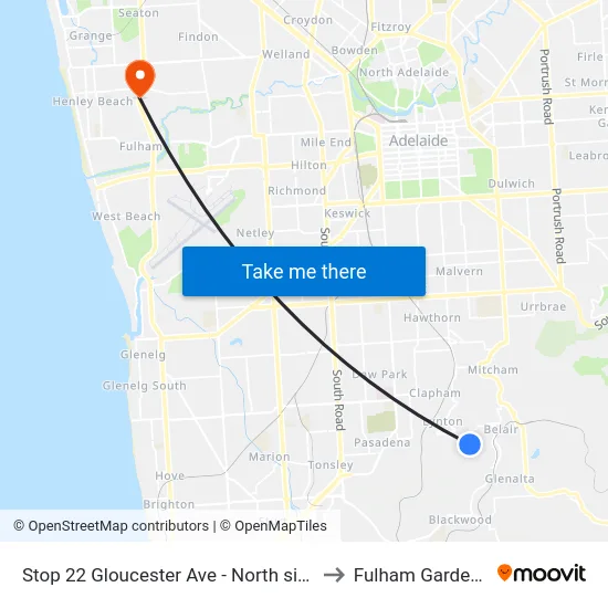 Stop 22 Gloucester Ave - North side to Fulham Gardens map