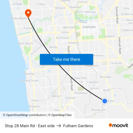 Stop 28 Main Rd - East side to Fulham Gardens map
