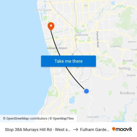 Stop 38A Murrays Hill Rd - West side to Fulham Gardens map