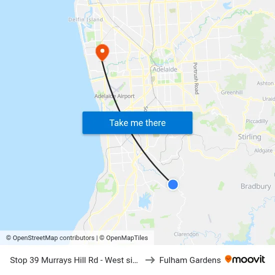 Stop 39 Murrays Hill Rd - West side to Fulham Gardens map