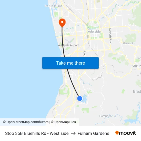 Stop 35B Bluehills Rd - West side to Fulham Gardens map