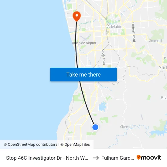 Stop 46C Investigator Dr - North West side to Fulham Gardens map