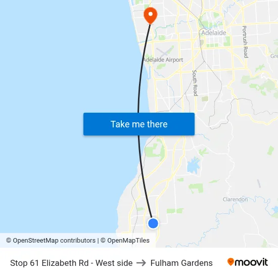 Stop 61 Elizabeth Rd - West side to Fulham Gardens map