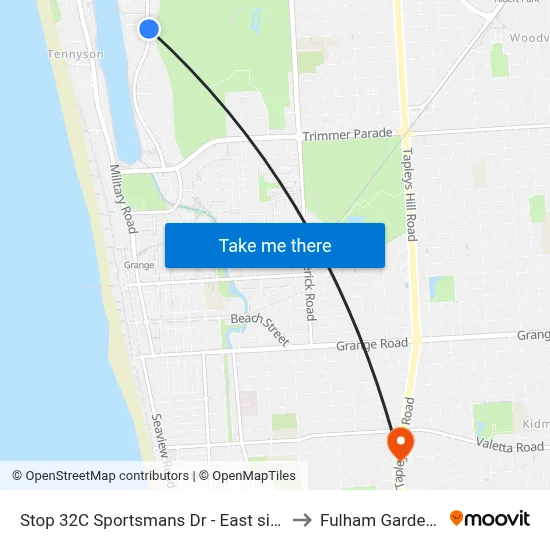 Stop 32C Sportsmans Dr - East side to Fulham Gardens map