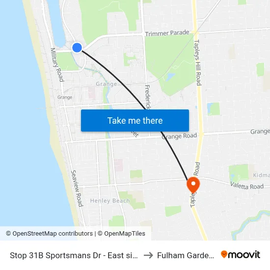 Stop 31B Sportsmans Dr - East side to Fulham Gardens map