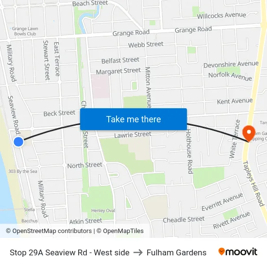Stop 29A Seaview Rd - West side to Fulham Gardens map