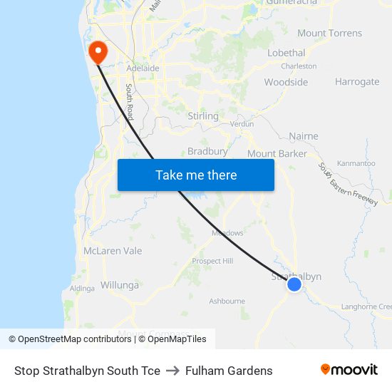 Stop Strathalbyn South Tce to Fulham Gardens map