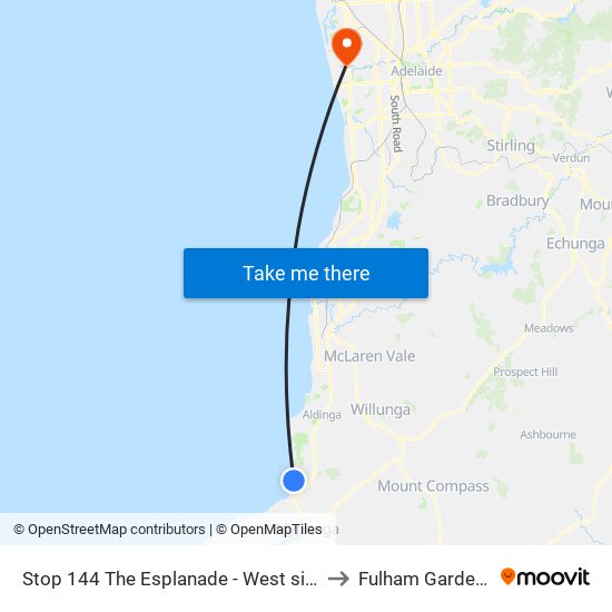 Stop 144 The Esplanade - West side to Fulham Gardens map