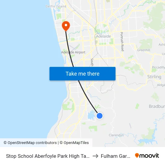 Stop School Aberfoyle Park High Taylors Rd to Fulham Gardens map