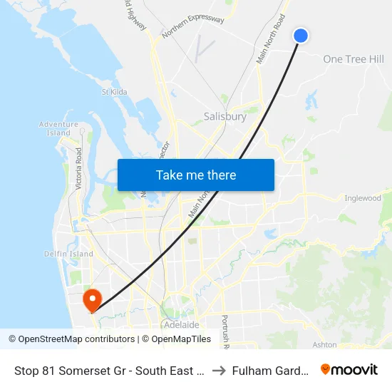 Stop 81 Somerset Gr - South East side to Fulham Gardens map