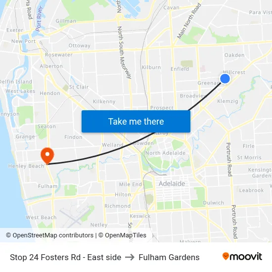 Stop 24 Fosters Rd - East side to Fulham Gardens map