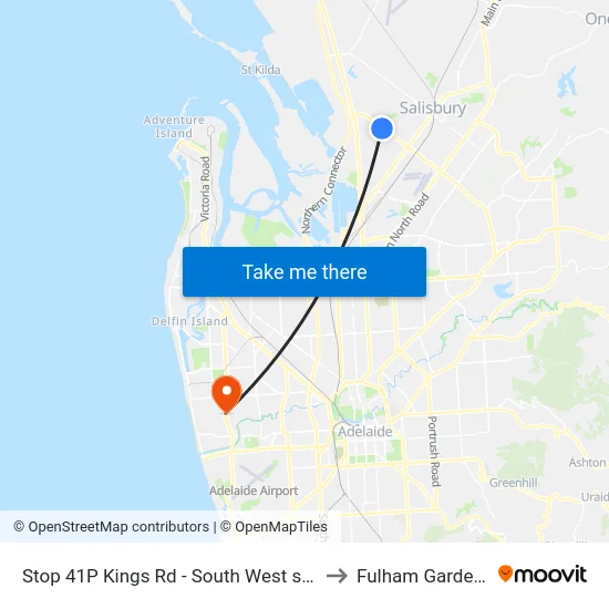 Stop 41P Kings Rd - South West side to Fulham Gardens map