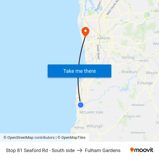 Stop 81 Seaford Rd - South side to Fulham Gardens map