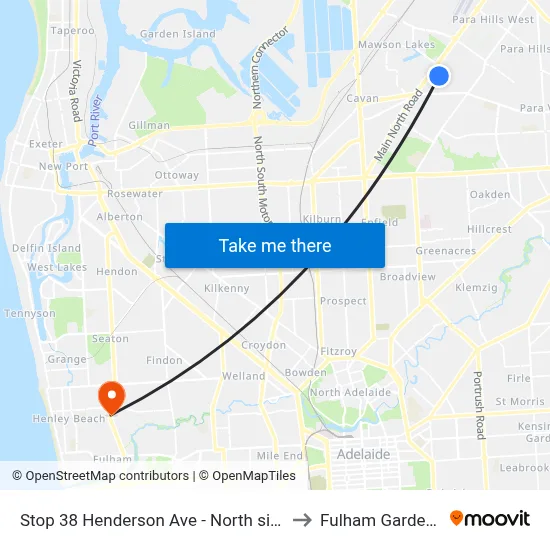 Stop 38 Henderson Ave - North side to Fulham Gardens map