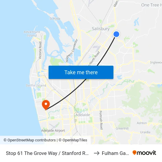 Stop 61 The Grove Way / Stanford Rd - South side to Fulham Gardens map