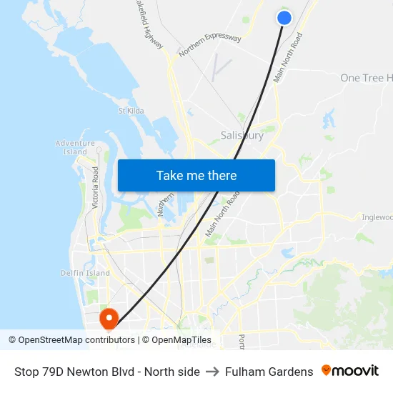 Stop 79D Newton Blvd - North side to Fulham Gardens map