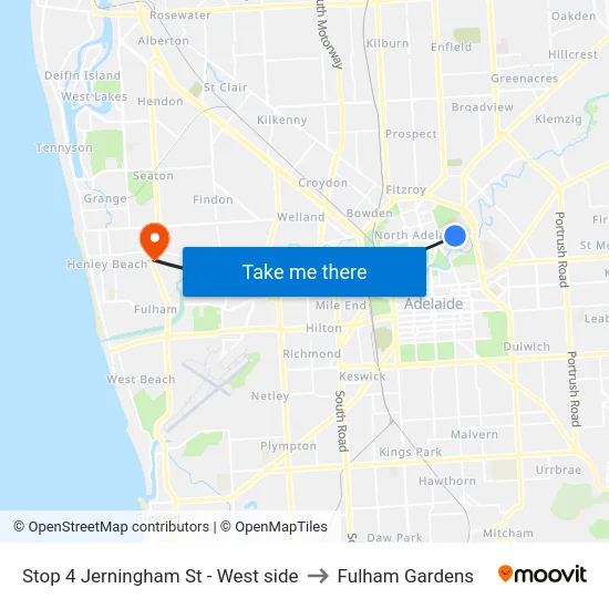 Stop 4 Jerningham St - West side to Fulham Gardens map