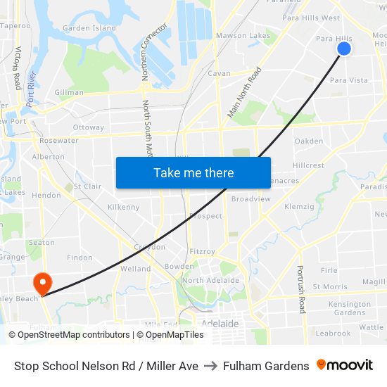 Stop School Nelson Rd / Miller Ave to Fulham Gardens map