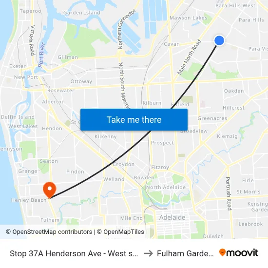 Stop 37A Henderson Ave - West side to Fulham Gardens map