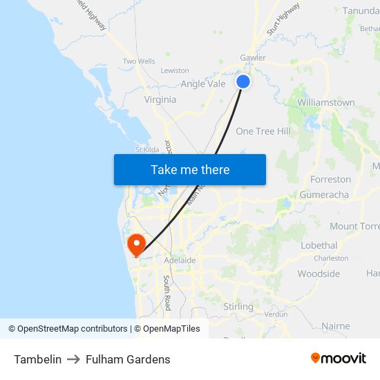Tambelin to Fulham Gardens map