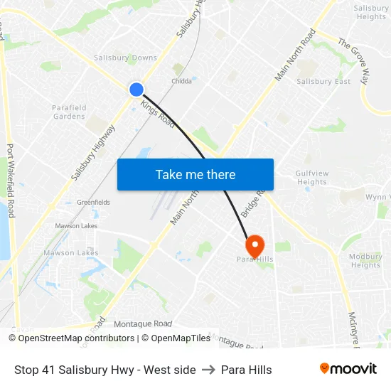 Stop 41 Salisbury Hwy - West side to Para Hills map
