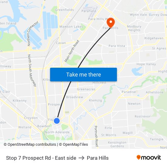 Stop 7 Prospect Rd - East side to Para Hills map