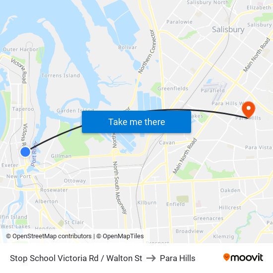 Stop School Victoria Rd / Walton St to Para Hills map