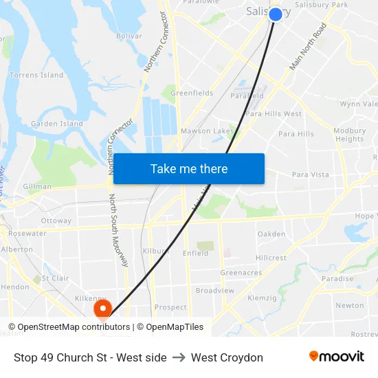 Stop 49 Church St - West side to West Croydon map
