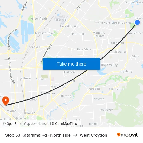 Stop 63 Katarama Rd - North side to West Croydon map
