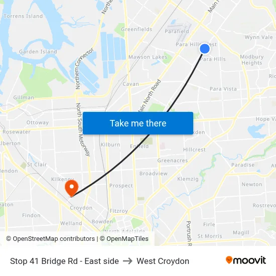 Stop 41 Bridge Rd - East side to West Croydon map