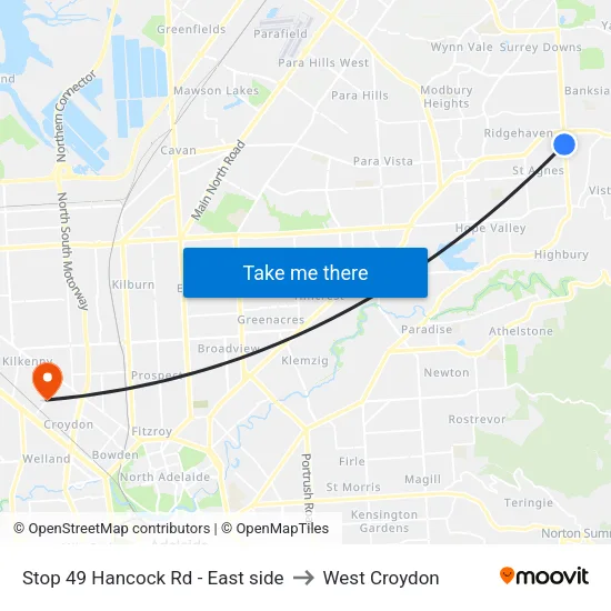 Stop 49 Hancock Rd - East side to West Croydon map