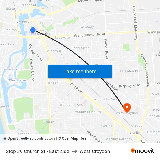 Stop 39 Church St - East side to West Croydon map