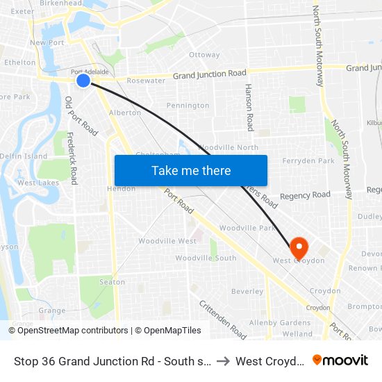 Stop 36 Grand Junction Rd - South side to West Croydon map