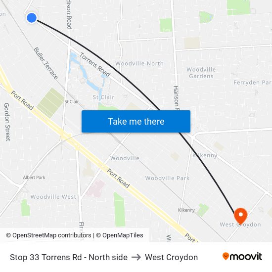 Stop 33 Torrens Rd - North side to West Croydon map
