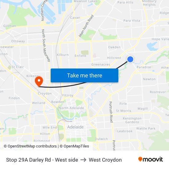 Stop 29A Darley Rd - West side to West Croydon map