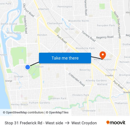 Stop 31 Frederick Rd - West side to West Croydon map