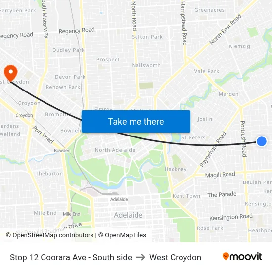 Stop 12 Coorara Ave - South side to West Croydon map