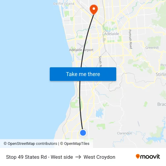 Stop 49 States Rd - West side to West Croydon map