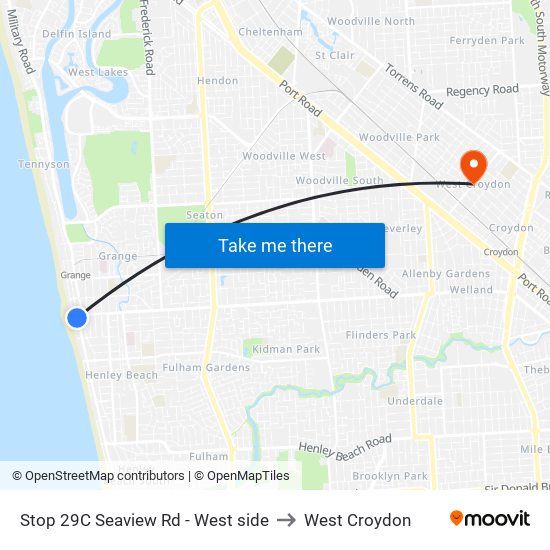 Stop 29C Seaview Rd - West side to West Croydon map