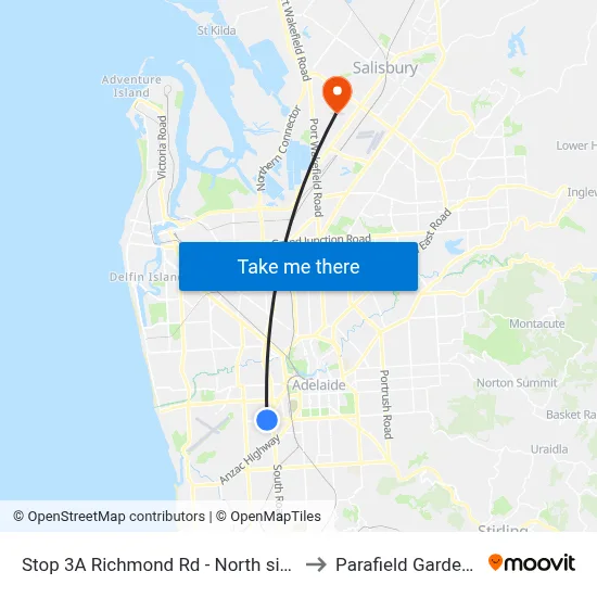 Stop 3A Richmond Rd - North side to Parafield Gardens map