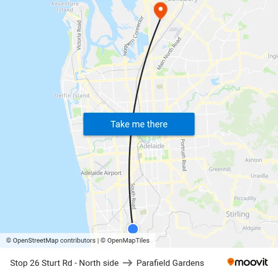 Stop 26 Sturt Rd - North side to Parafield Gardens map