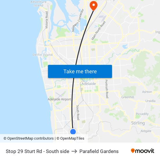 Stop 29 Sturt Rd - South side to Parafield Gardens map