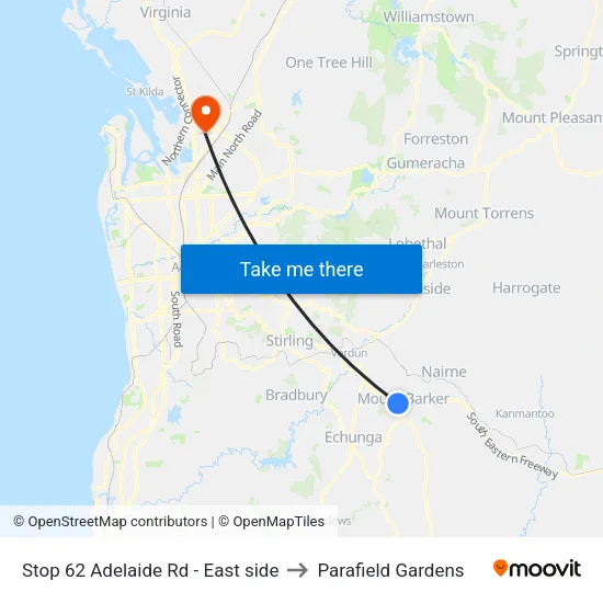 Stop 62 Adelaide Rd - East side to Parafield Gardens map